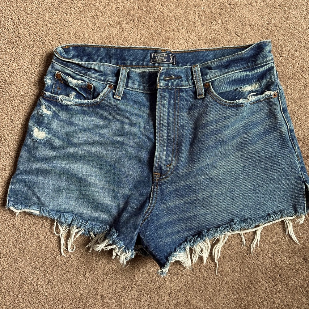 Abercrombie Annie High Rise Denim Shorts
